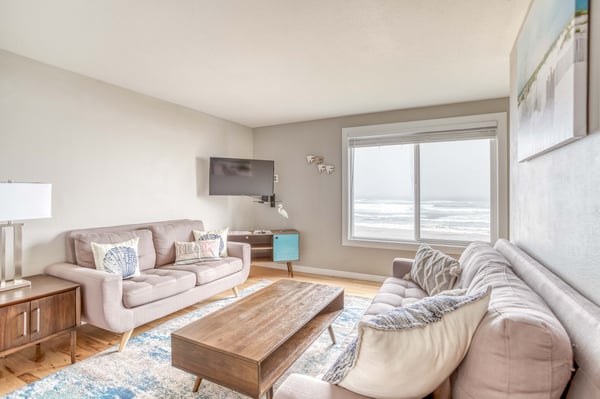 Living Room with a Flat-Screen TV