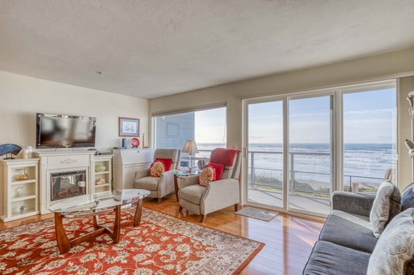 Living Room with large windows