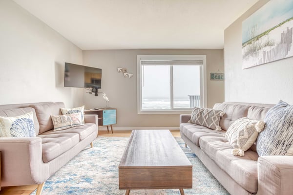 Living Room with Window Views