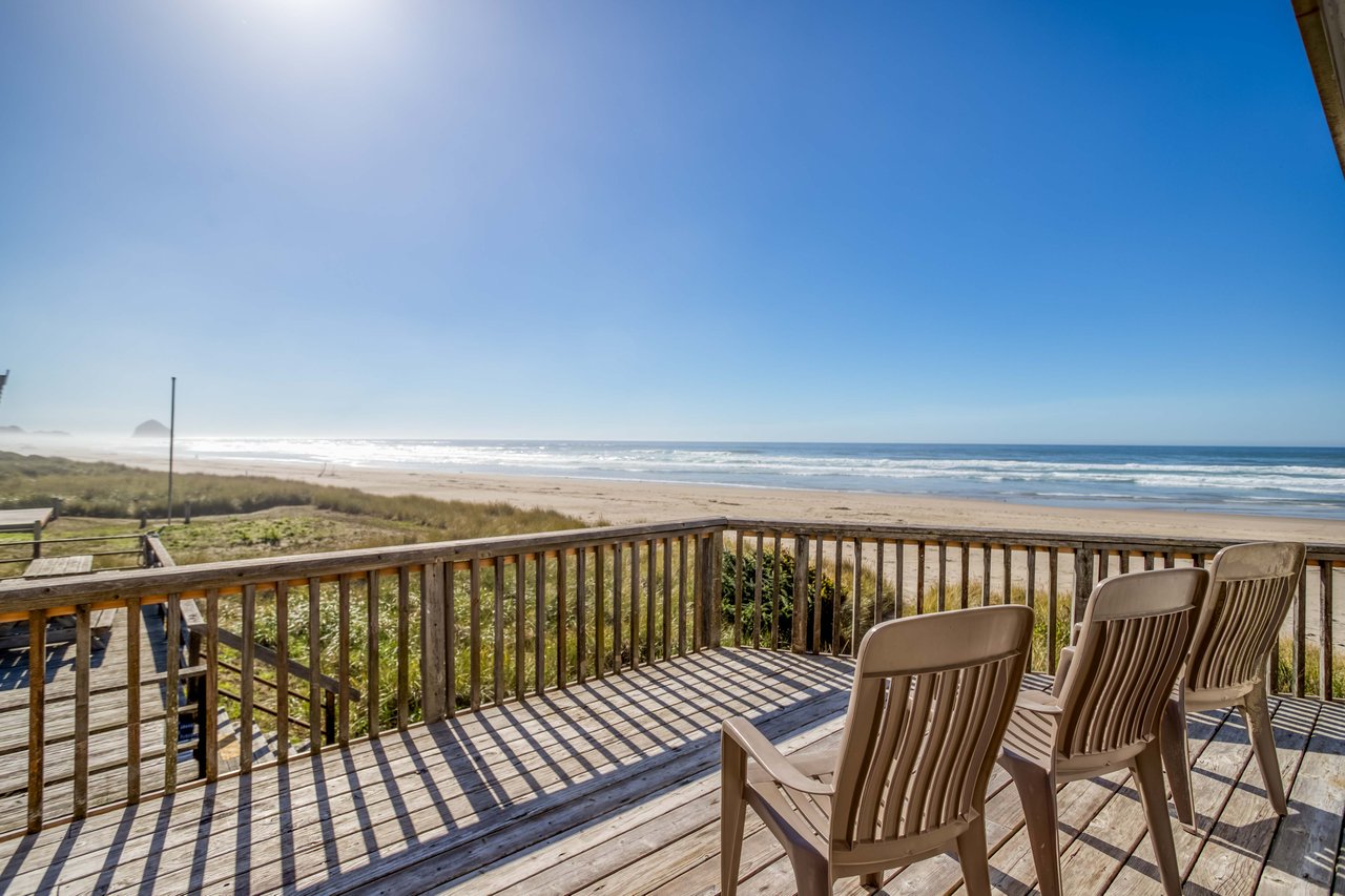 Deck seating with Ocean Views